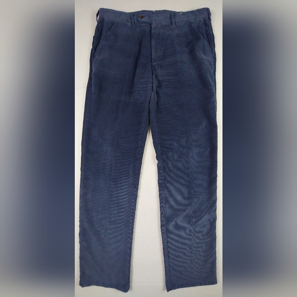 Peter Millar Other - Peter Millar Nanoluxe Corduroy Pants Mens Size 36x34 Blue Straight Leg MF15B91